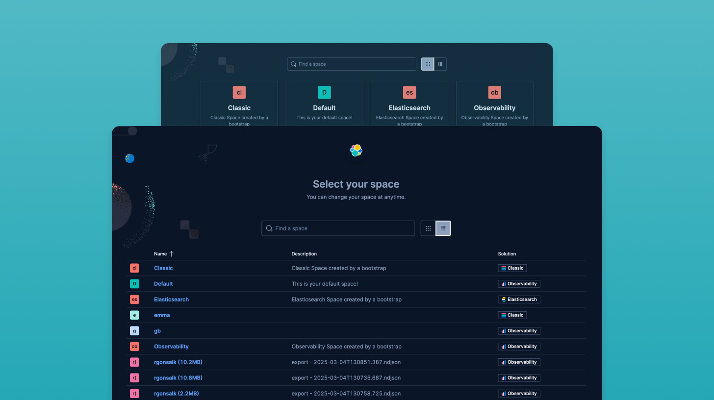 Spaces Selector Enhancement